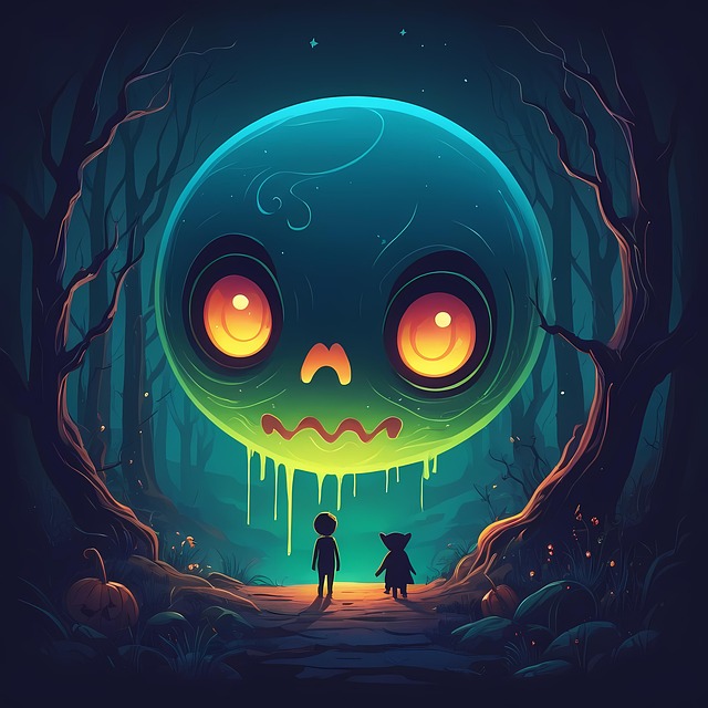 Fantasma, Floresta, Noite, Crianças