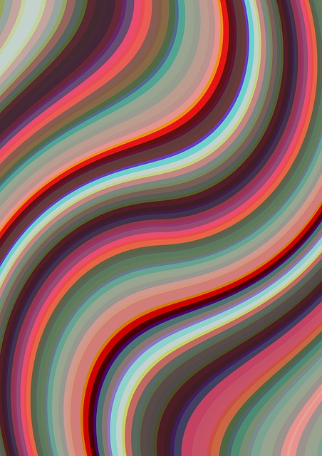 Free waves flow swirls illustration