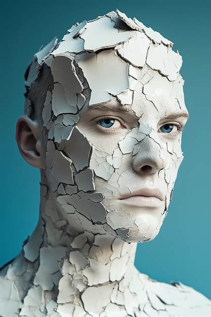 Free ai generated man sculpture illustration