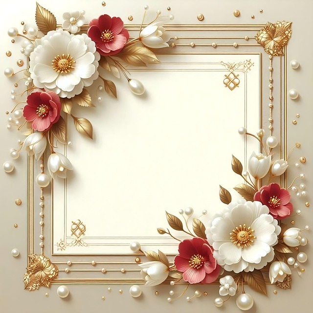 Ai Generert, Ramme, Blomster, Grense