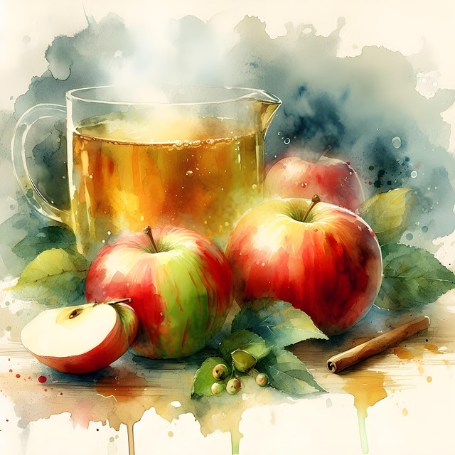 Free ai generated apples cider illustration