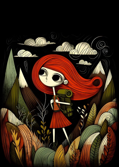 Download free HD stock image of Ai Generated Redhead Free ai generated redhead girl illustration