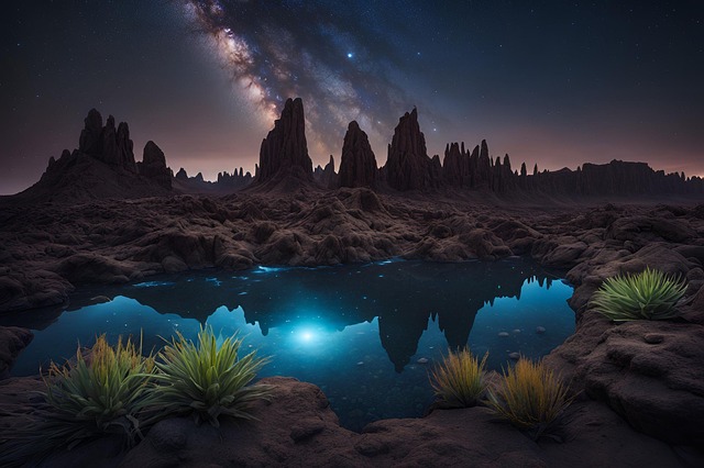 Free planet pond lake illustration