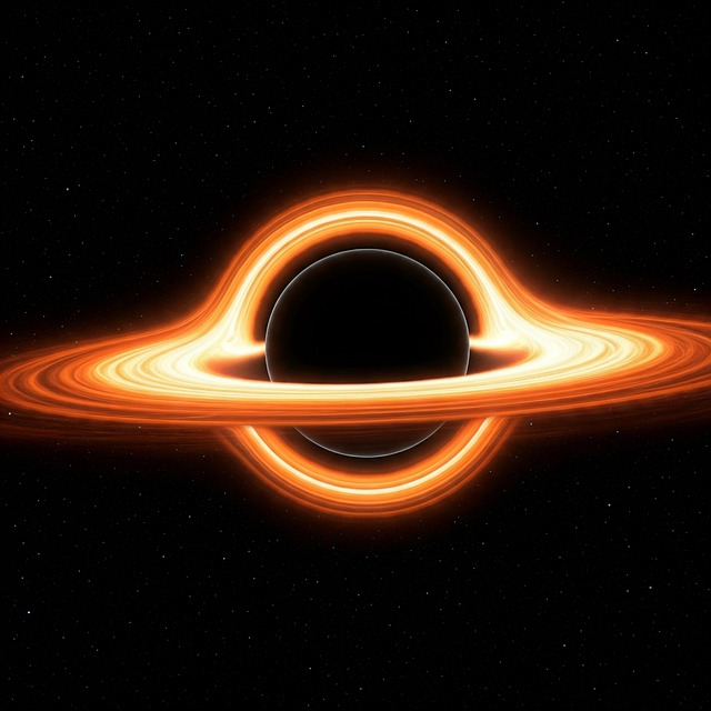 Free black hole singularity event horizon illustration