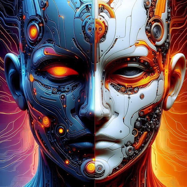 Free ai generated robot android illustration