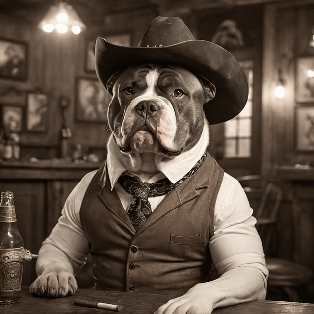 Hund, Hatt, Salong, Bar, Cowboy, Dyr