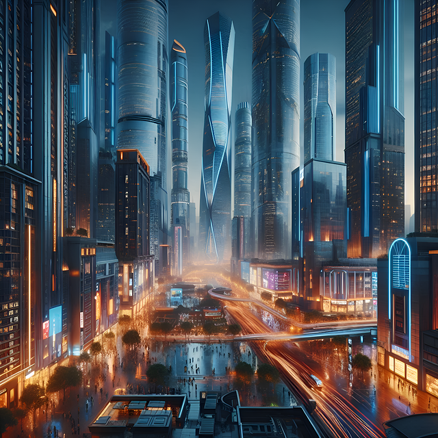 Free Ai Generated City illustration and picture