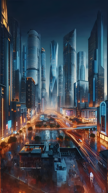 Free Ai Generated Buildings illustration and picture