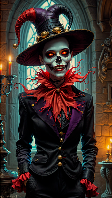 Free ai generated jester clown illustration
