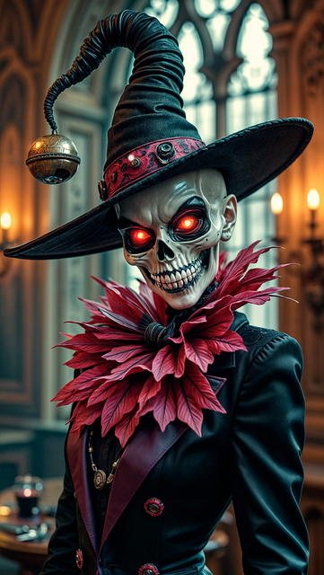Free ai generated jester clown illustration