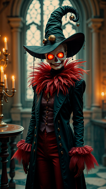 Free ai generated jester clown illustration