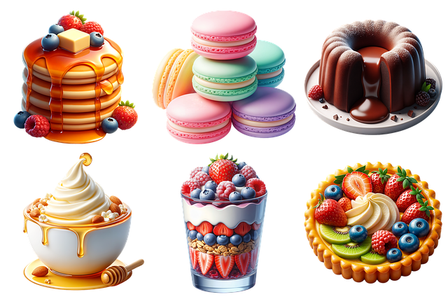 Free ai generated desserts 3d illustration