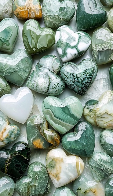Free ai generated stone hearts illustration