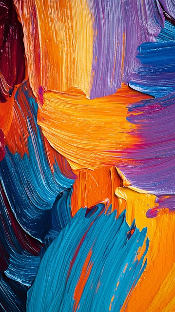 Free ai generated abstract painting colorful brushstrokes illustration