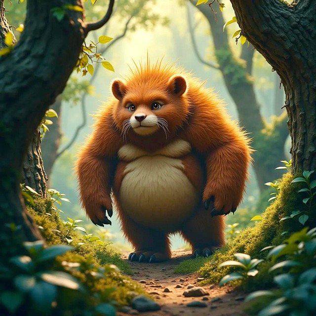Free ai generated bear creature illustration