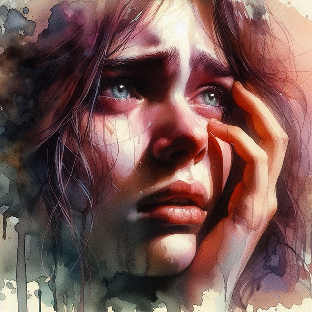 Download free HD stock image of Ai Generated Woman Free ai generated woman sad illustration