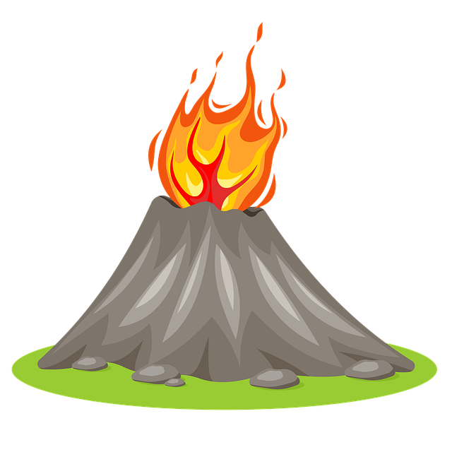 Free volcano nature lava illustration