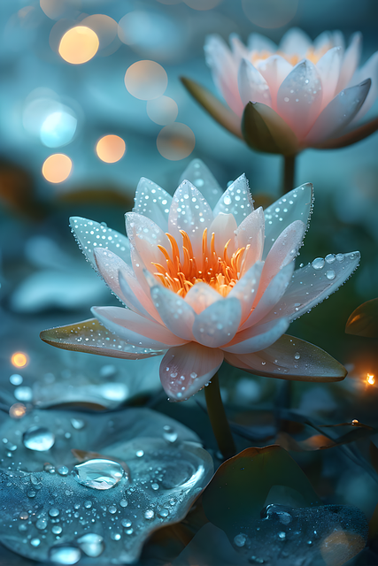 Free ai generated flower water lily illustration