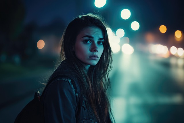 Free ai generated woman night illustration