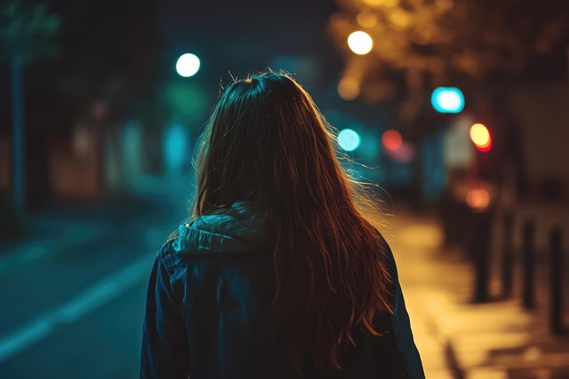 Ai Generiert, Frau, Allein, Gehen, Nacht