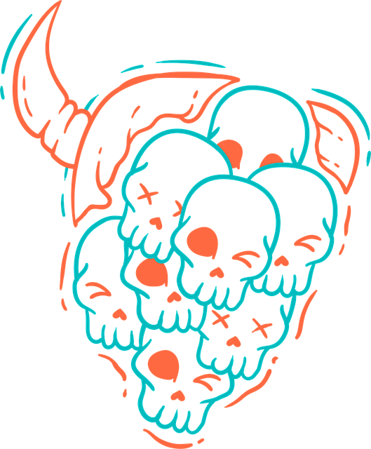 Free skull skeleton head illustration