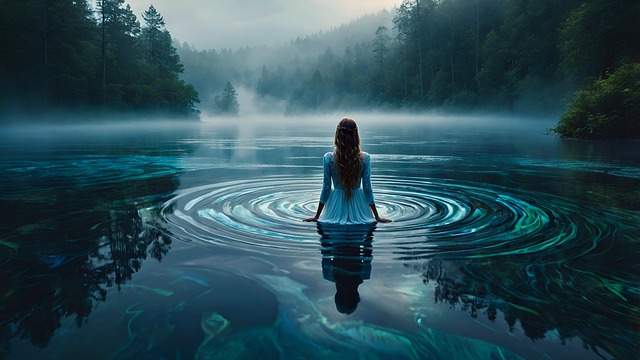 Free ai generated nature woman illustration