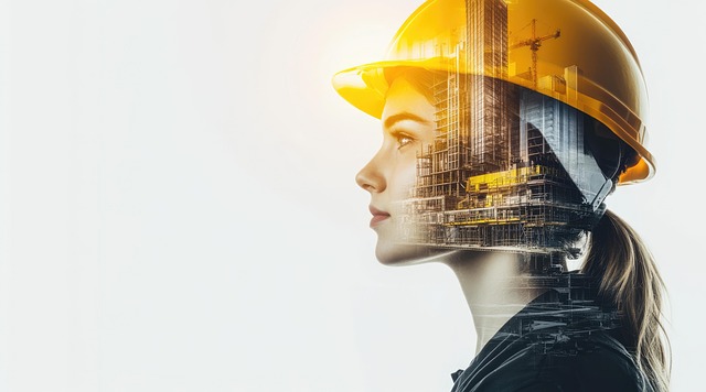Free ai generated woman construction illustration