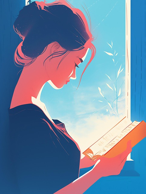 Free ai generated woman book illustration