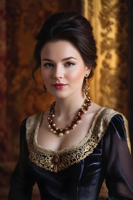 Free ai generated woman upper class illustration