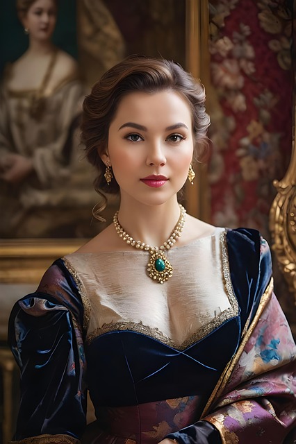 Free ai generated woman upper class illustration