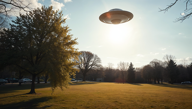 Free ai generated flying saucer ufo illustration