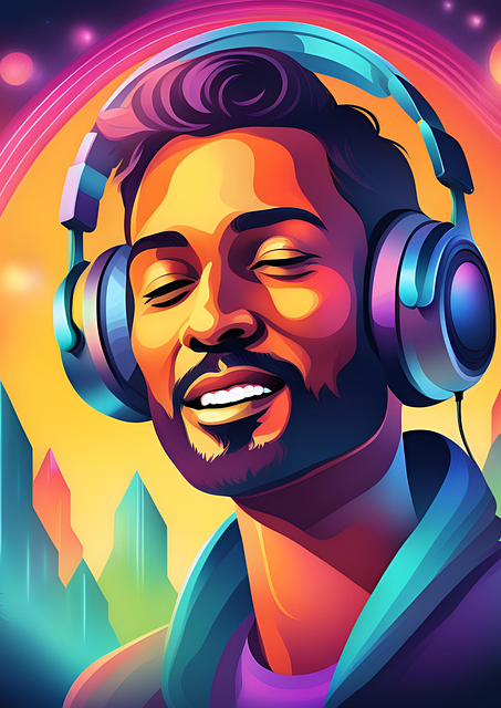 Free ai generated podcast microphone illustration