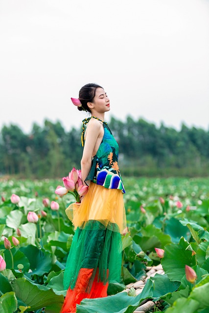 Vietnam, Kvinde, Lotus, Dam, Smuk, Unge