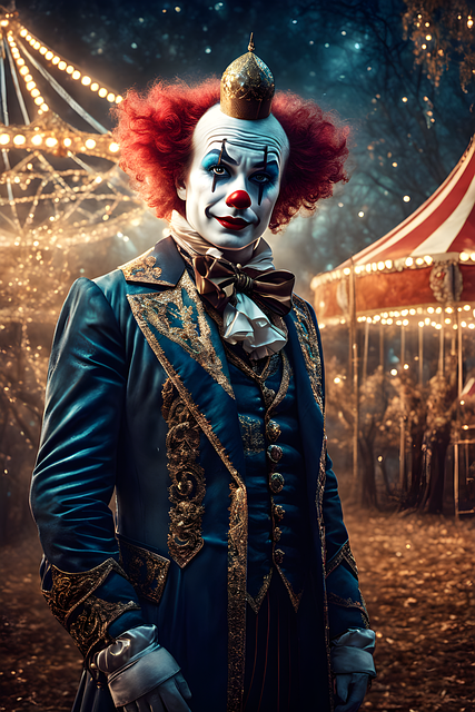 Free ai generated clown circus illustration