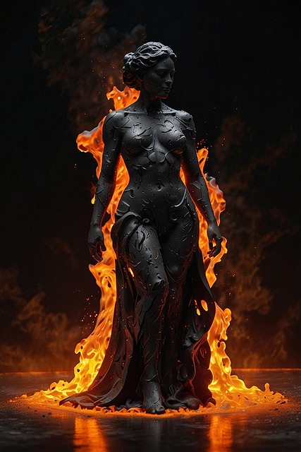 Free ai generated statue woman illustration