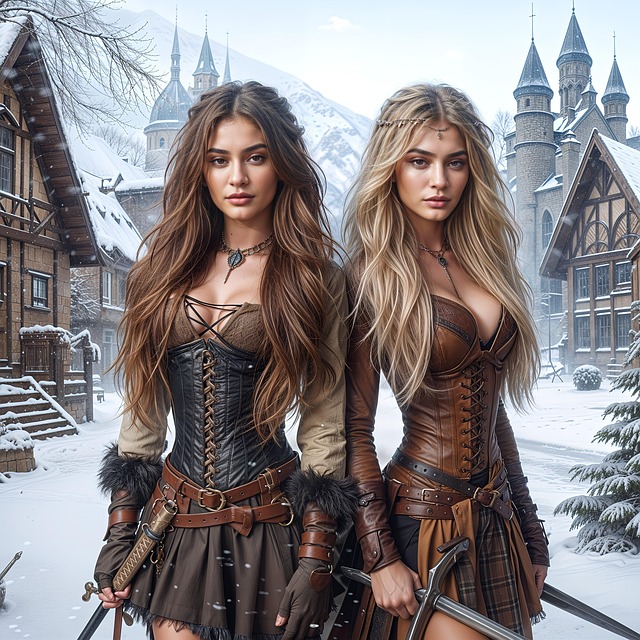 Free ai generated women warrior women illustration