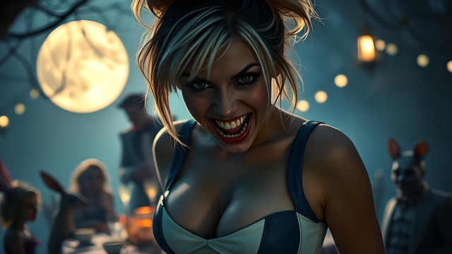 Free ai generated alice in wonderland fantasy illustration