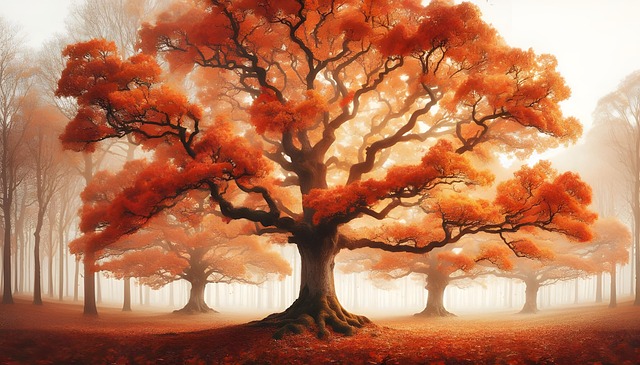 Ai Generiert, Blatt, Baum, Herbst, Natur