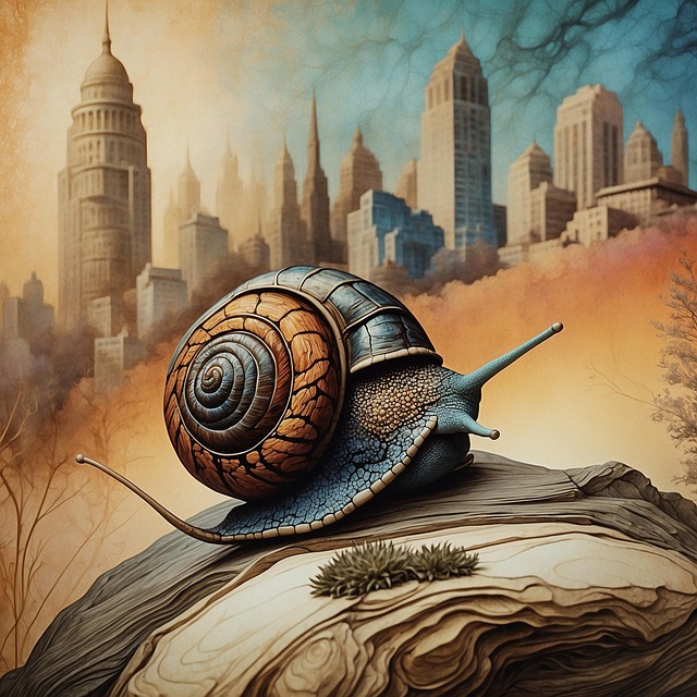 Free ai generated snail shell illustration