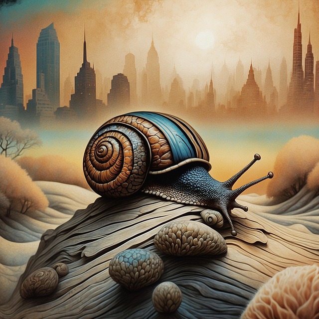 Free ai generated snail shell illustration