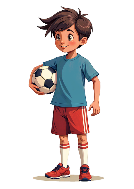 Free ai generated boy football illustration