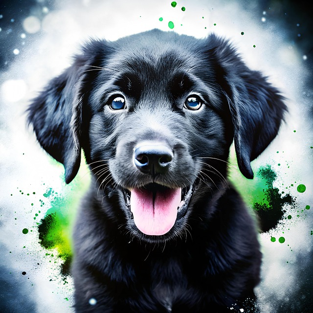 Free ai generated retriever dog illustration