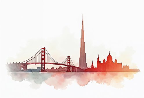 Ai Gerado, Dubai, Ponte, Construção