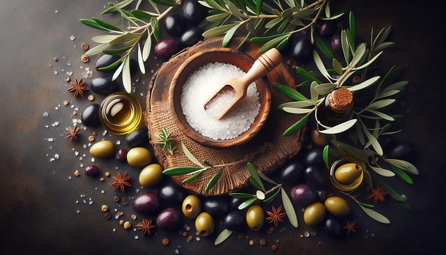 Free ai generated olives food illustration