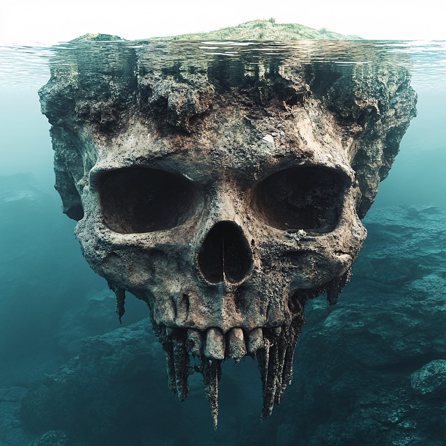 Free ai generated skull island illustration