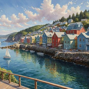Landskap, Natur, Vann, Skyer, Hav