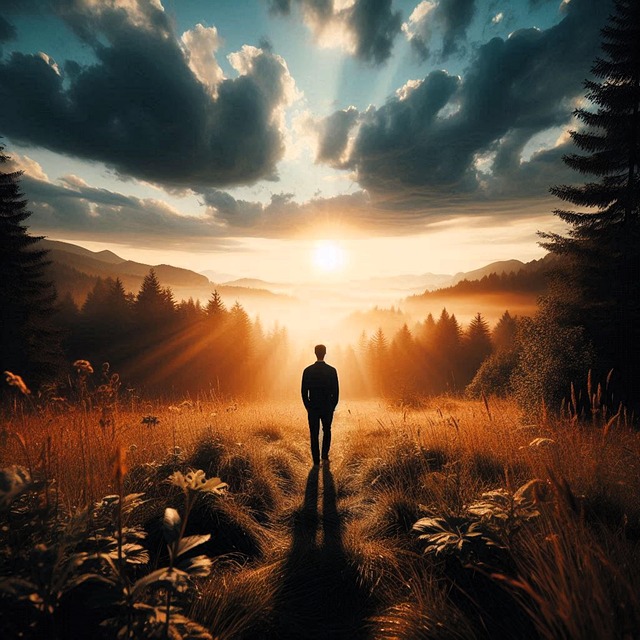 Free ai generated man peace illustration