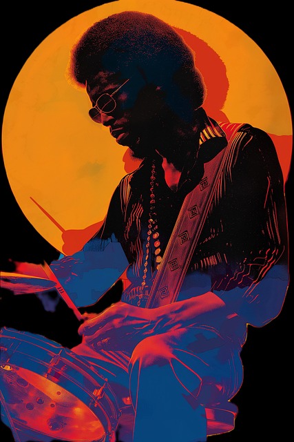 Free ai generated man drummer illustration