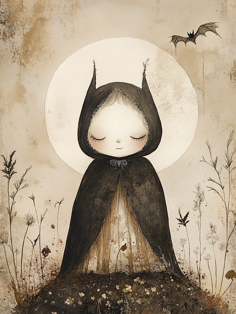 Ai Generado, Bruja, Murciélago, Luna