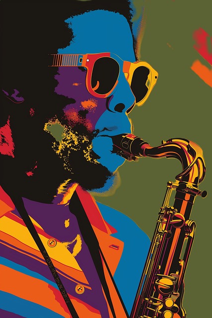 Free ai generated musician saxophonist illustration